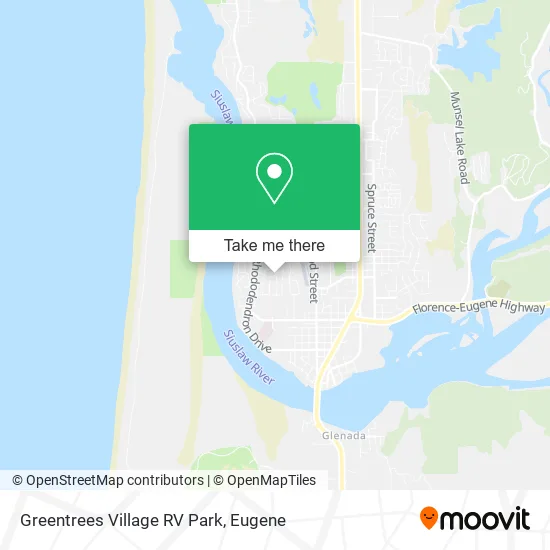 Mapa de Greentrees Village RV Park