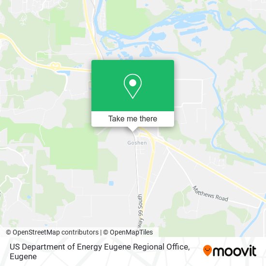 US Department of Energy Eugene Regional Office map