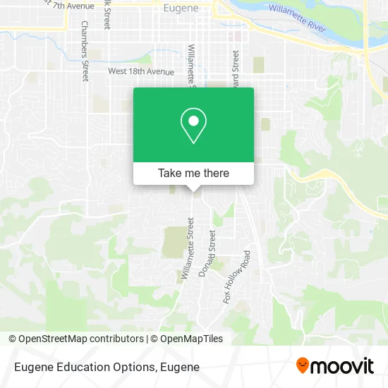 Eugene Education Options map