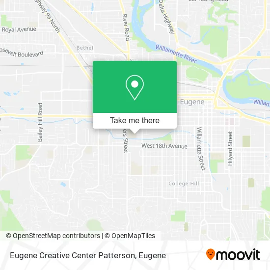 Mapa de Eugene Creative Center Patterson