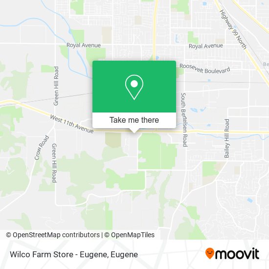 Mapa de Wilco Farm Store - Eugene