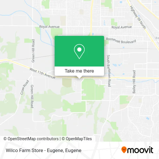 Wilco Farm Store - Eugene map