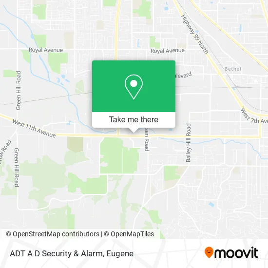Mapa de ADT A D Security & Alarm