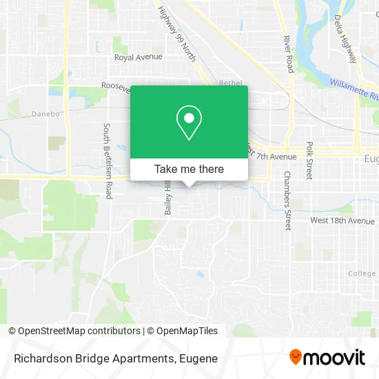 Mapa de Richardson Bridge Apartments