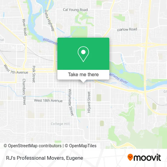 RJ's Professional Movers map