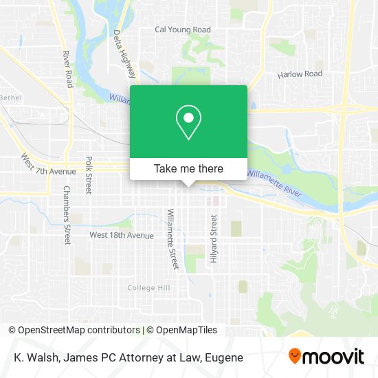 K. Walsh, James PC Attorney at Law map
