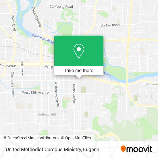 United Methodist Campus Ministry map