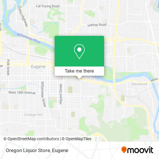 Oregon Liquor Store map