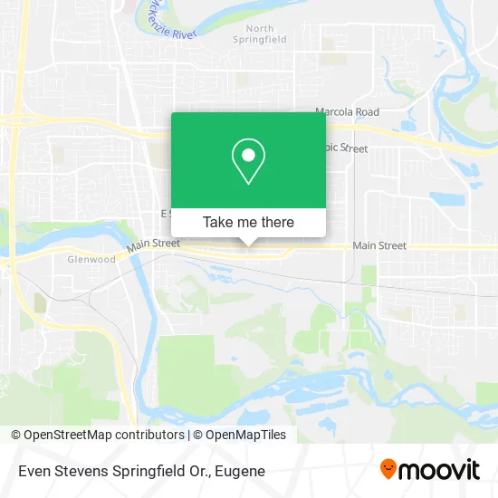 Even Stevens Springfield Or. map