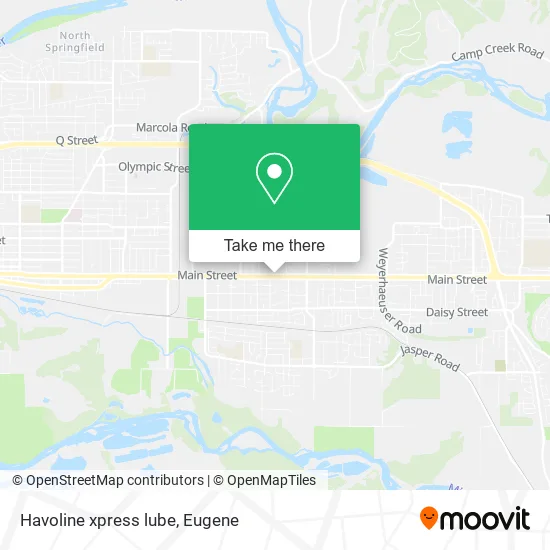 Mapa de Havoline xpress lube