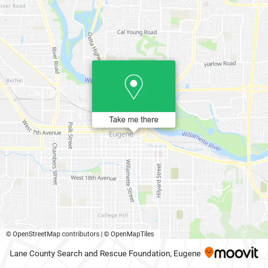 Lane County Search and Rescue Foundation map