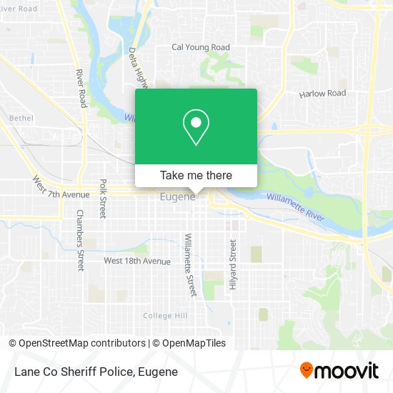 Mapa de Lane Co Sheriff Police
