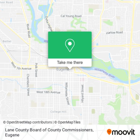 Lane County Board of County Commissioners map