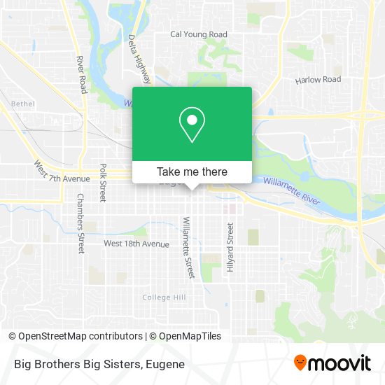 Big Brothers Big Sisters map