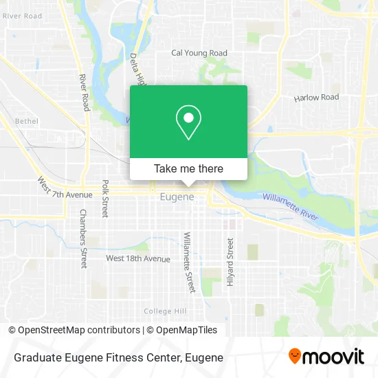 Mapa de Graduate Eugene Fitness Center