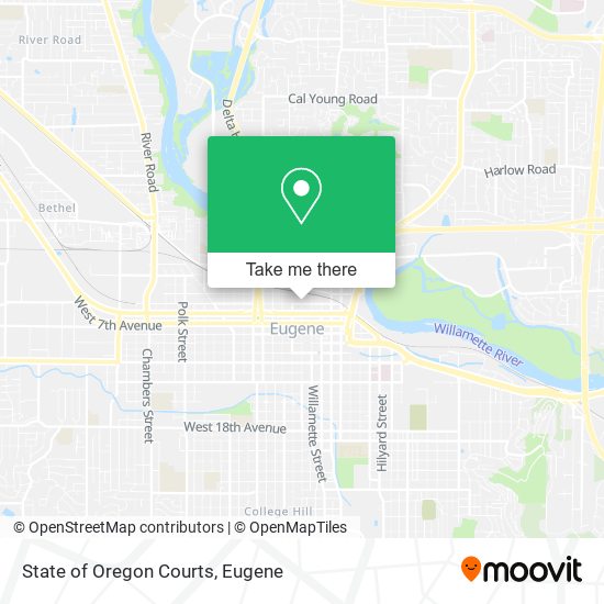 State of Oregon Courts map