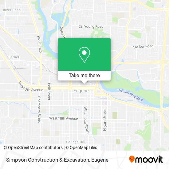 Simpson Construction & Excavation map