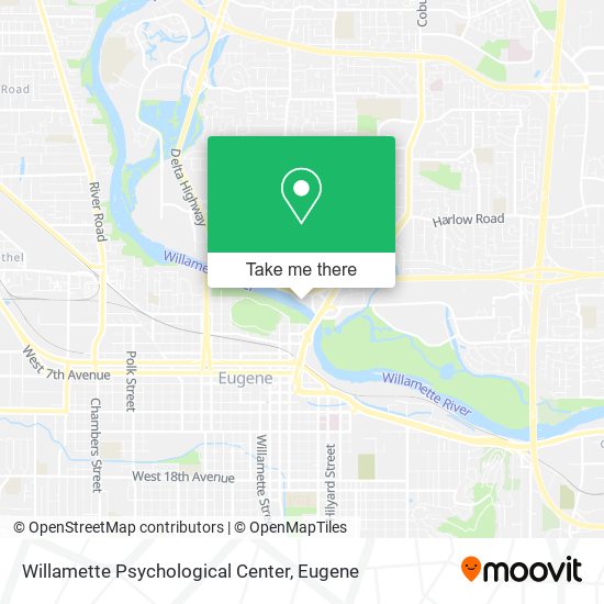 Willamette Psychological Center map