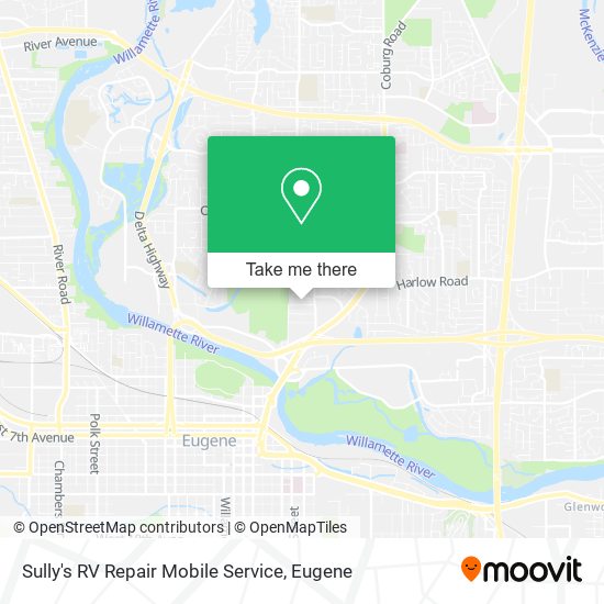 Sully's RV Repair Mobile Service map