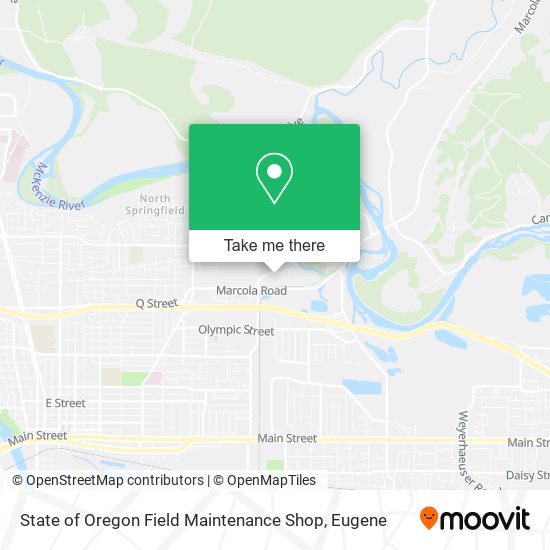 State of Oregon Field Maintenance Shop map