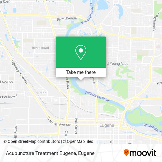 Mapa de Acupuncture Treatment Eugene