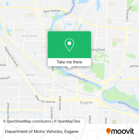 Department of Motor Vehicles map