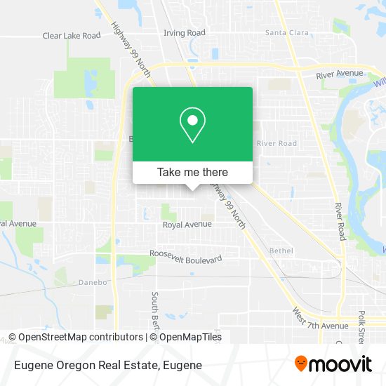 Eugene Oregon Real Estate map