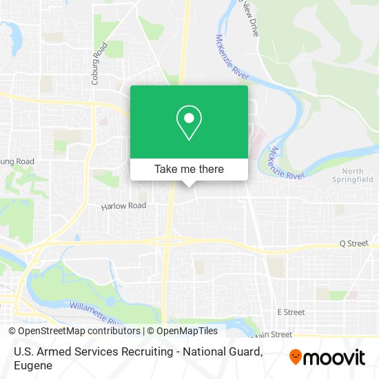 Mapa de U.S. Armed Services Recruiting - National Guard