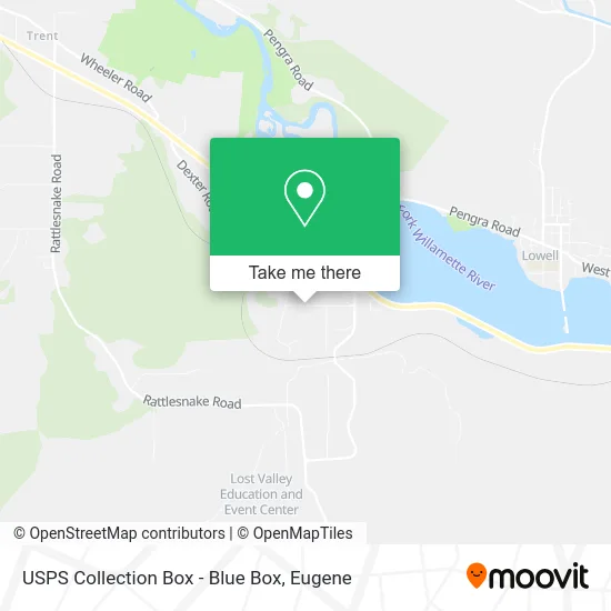 Mapa de USPS Collection Box - Blue Box