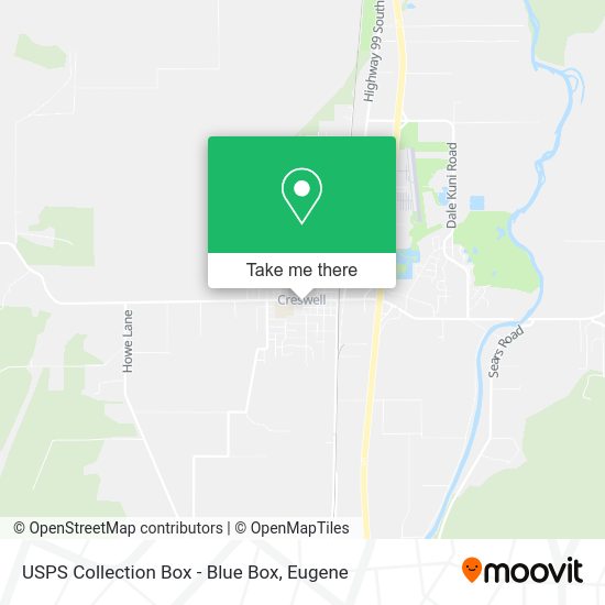USPS Collection Box - Blue Box map