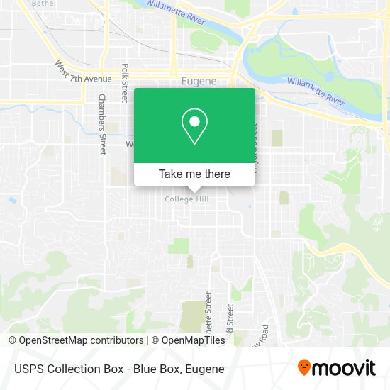 USPS Collection Box - Blue Box map