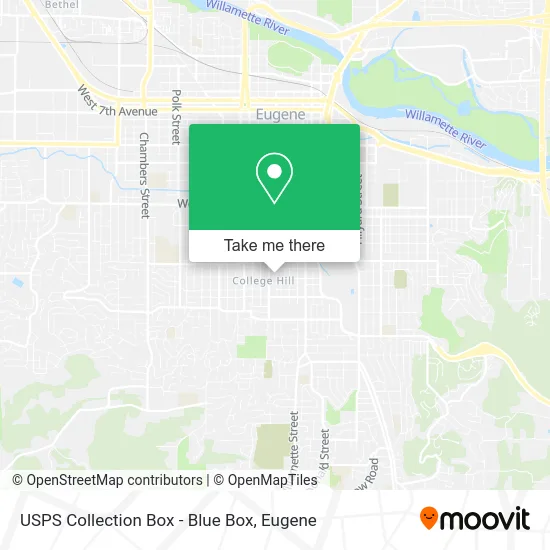 USPS Collection Box - Blue Box map