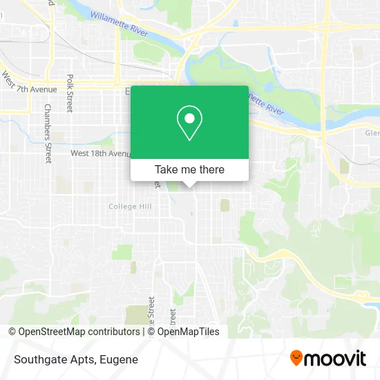 Mapa de Southgate Apts