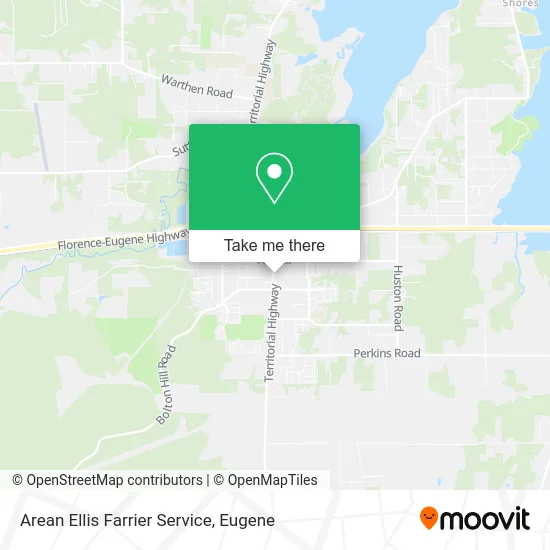 Arean Ellis Farrier Service map