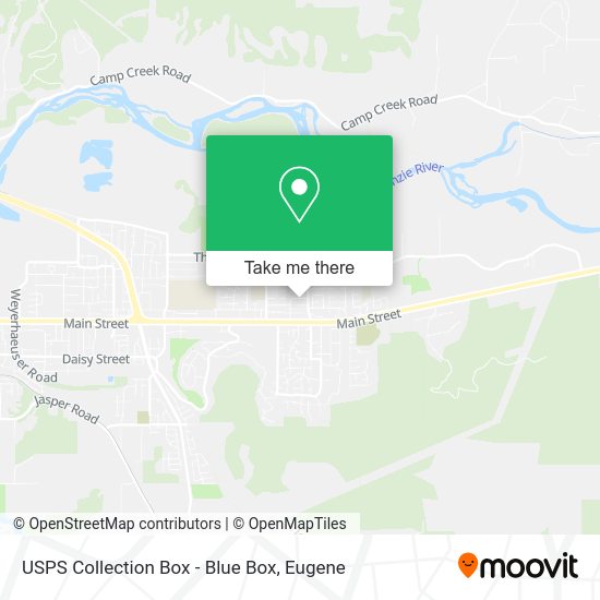 USPS Collection Box - Blue Box map