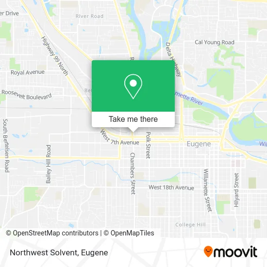 Mapa de Northwest Solvent