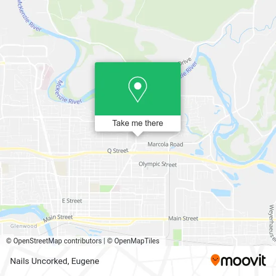 Nails Uncorked map
