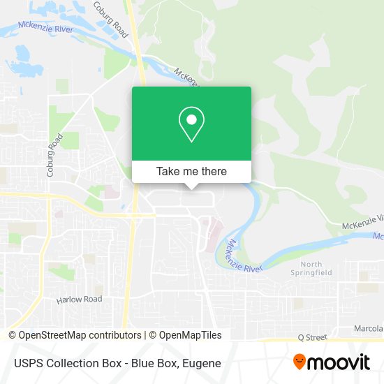 USPS Collection Box - Blue Box map