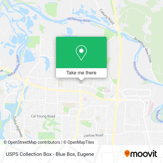 USPS Collection Box - Blue Box map