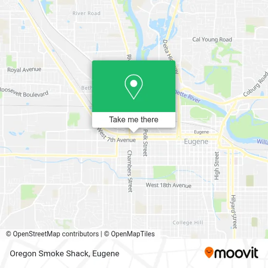 Oregon Smoke Shack map