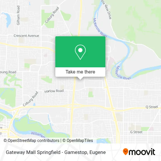 Gateway Mall Springfield - Gamestop map