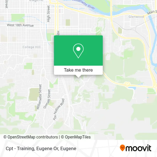 Cpt - Training, Eugene Or map