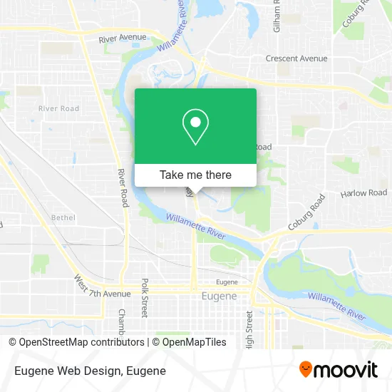 Eugene Web Design map
