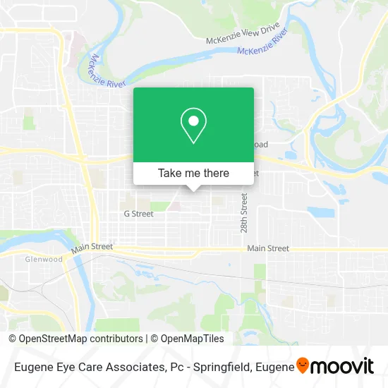 Eugene Eye Care Associates, Pc - Springfield map