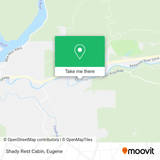 Shady Rest Cabin map
