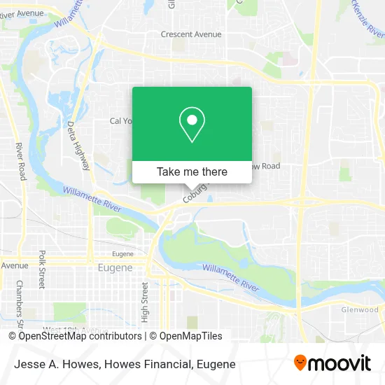 Jesse A. Howes, Howes Financial map