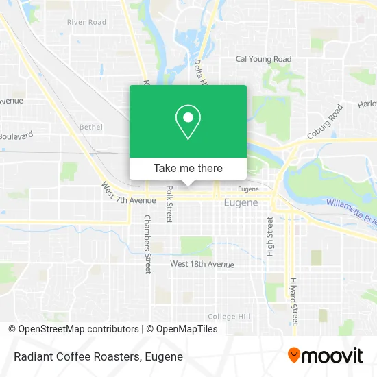 Radiant Coffee Roasters map