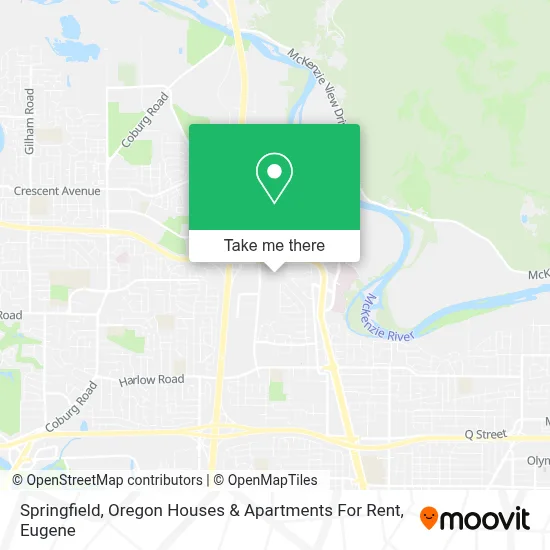 Springfield, Oregon Houses & Apartments For Rent map
