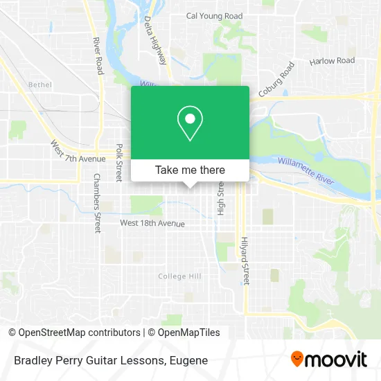 Bradley Perry Guitar Lessons map
