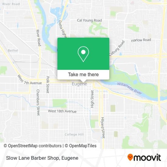 Slow Lane Barber Shop map